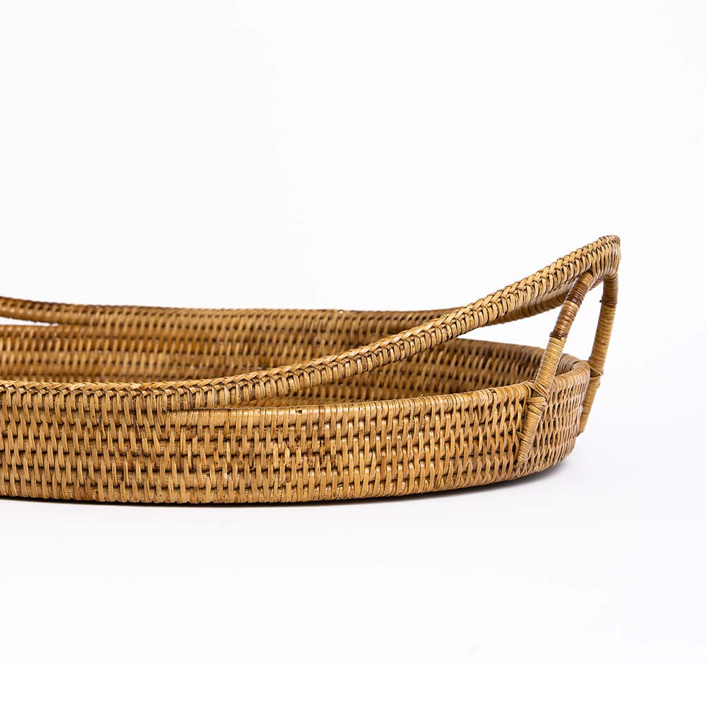Woven Rattan Serving Tray