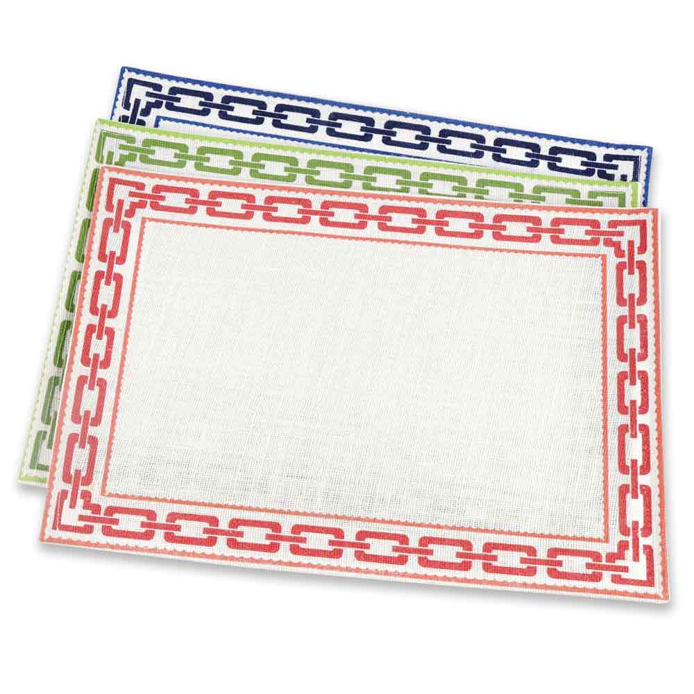 Red Chain Jute Placemat | Set of 4