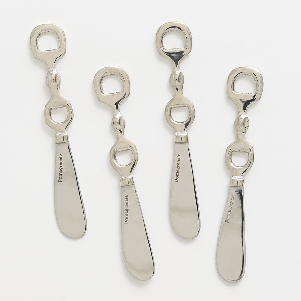 Silver Snaffle Cheese Knives | Set of 4