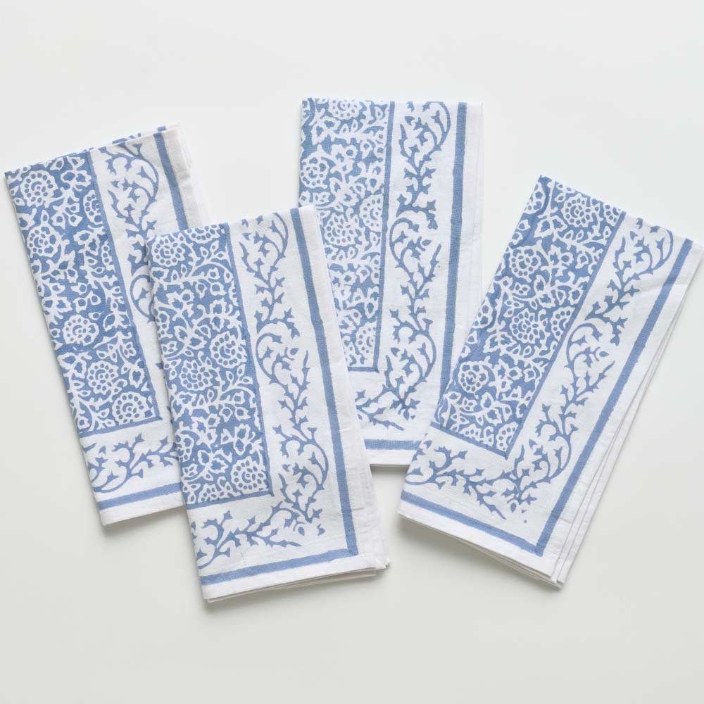 Block printed cloth napkins - Pomegranate Inc.