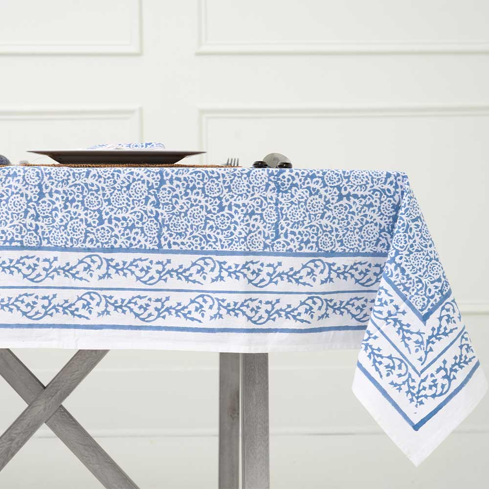 Tapestry Blue Tablecloth