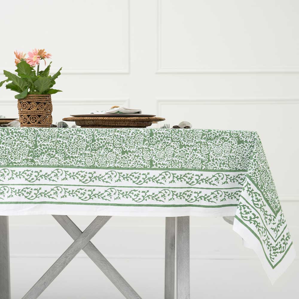Tapestry Green Tablecloth