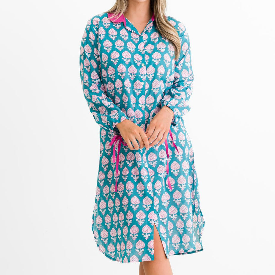Nifty Shifty Dress - Turquoise Maze