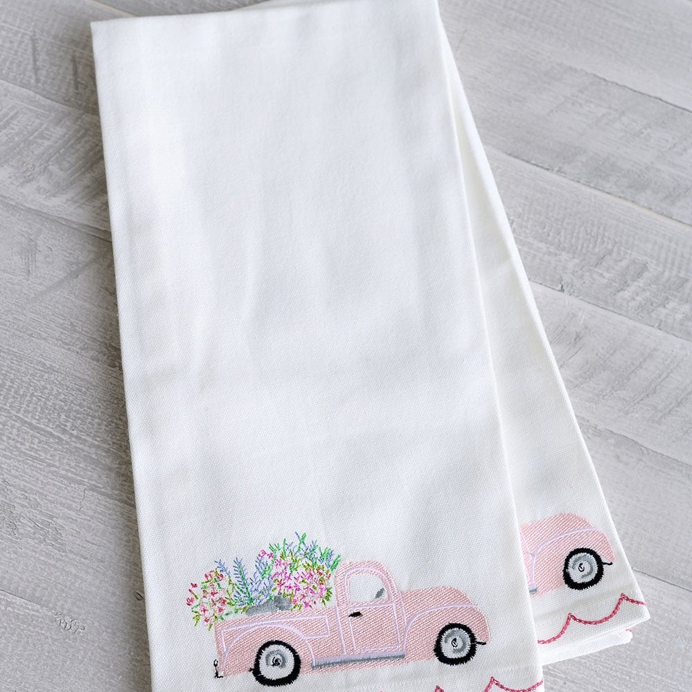 Blossom Truck Tea Towel 