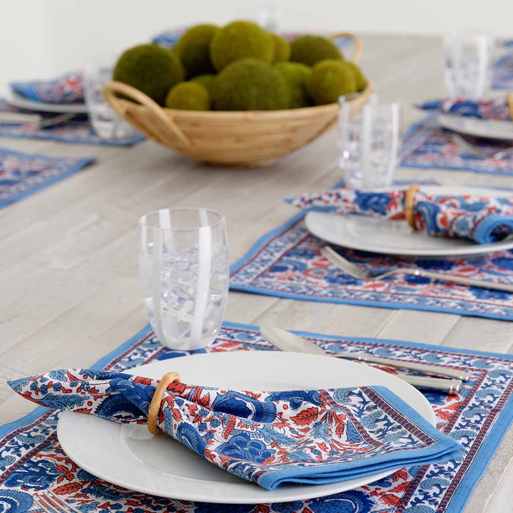 Placemats and matching napkin sets. 