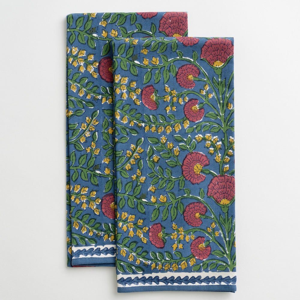 70s Flower Tea Towels - Pomegranate Inc.