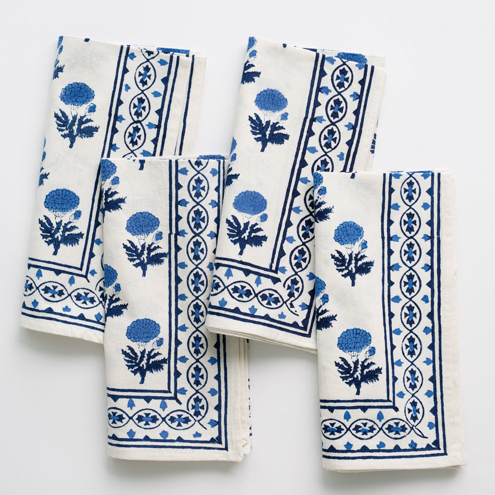 Block printed cloth napkins - Pomegranate Inc.