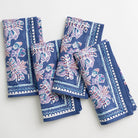 Grecian Palm Blue and Orchid, Purple, Pink Napkins