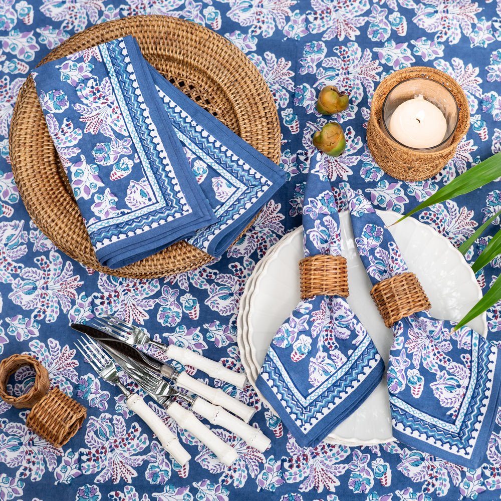 Block printed cloth napkins - Pomegranate Inc.