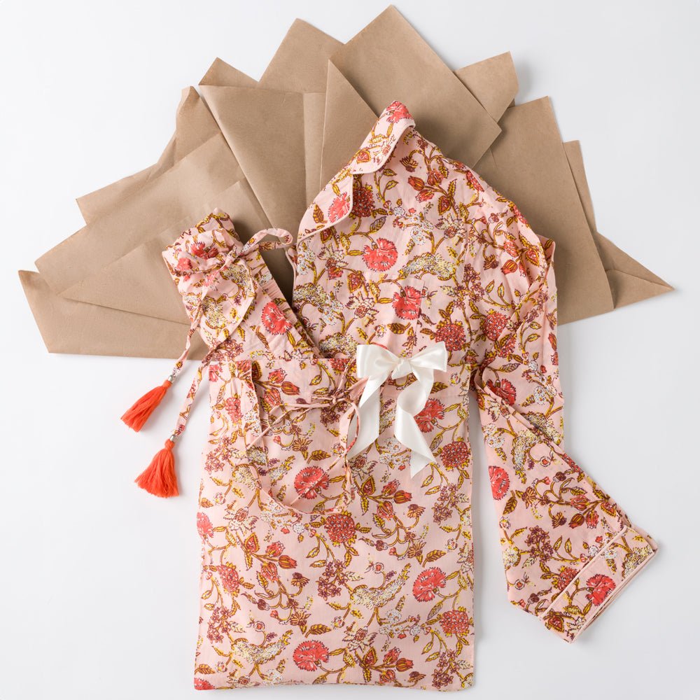 Mila Floral Blush Pajama Set
