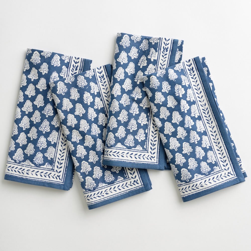 Block printed cloth napkins - Pomegranate Inc.