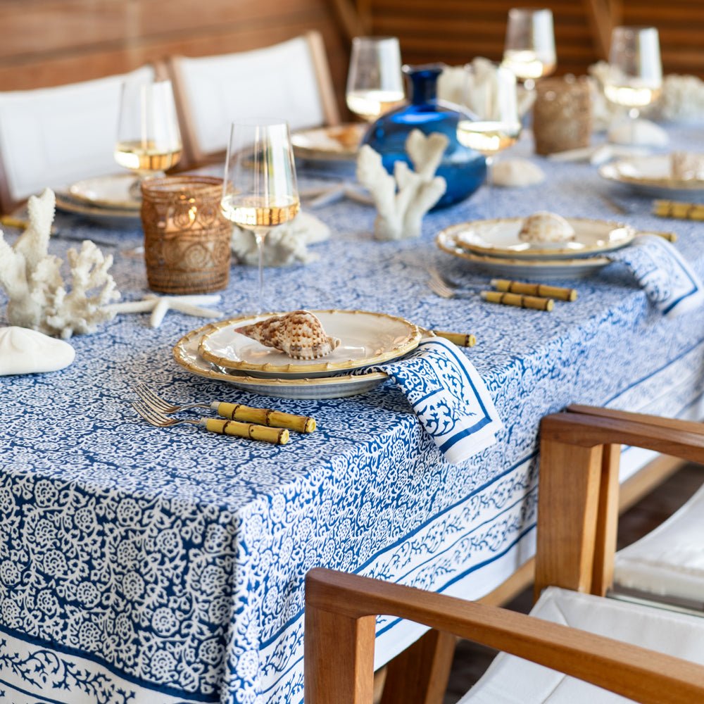 Tapestry Dark Blue Tablecloth
