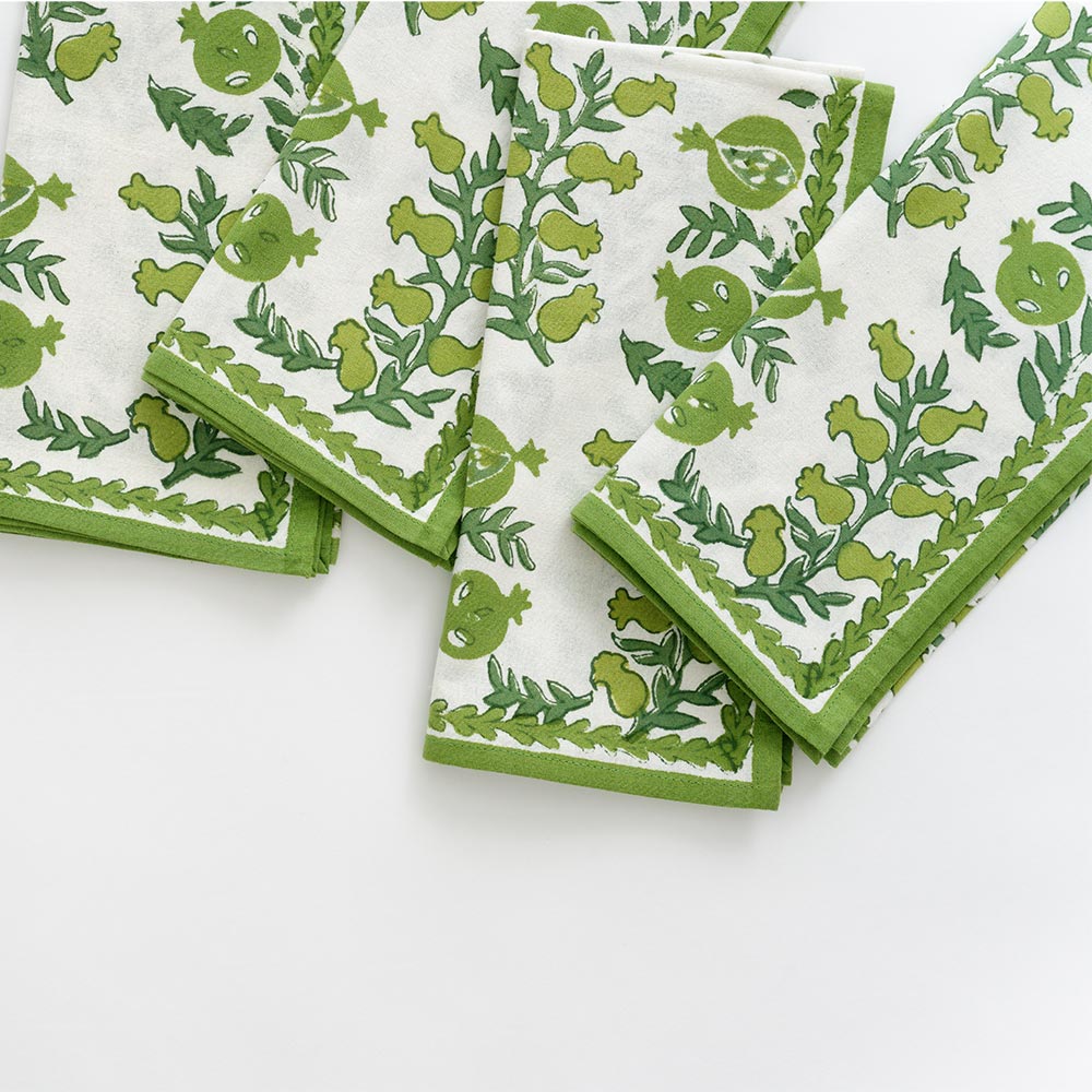 Pom Bells Green Napkin