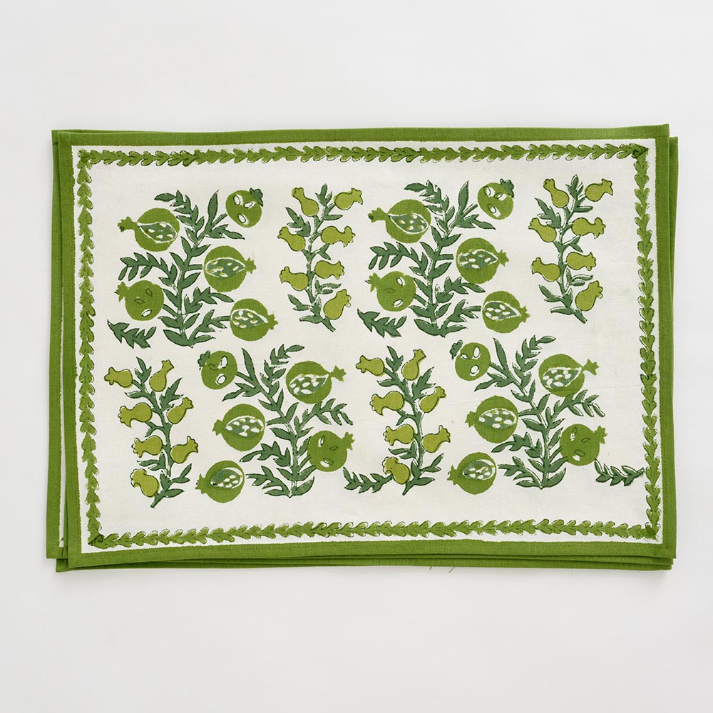 Pom Bells Green Placemat | Set of 4