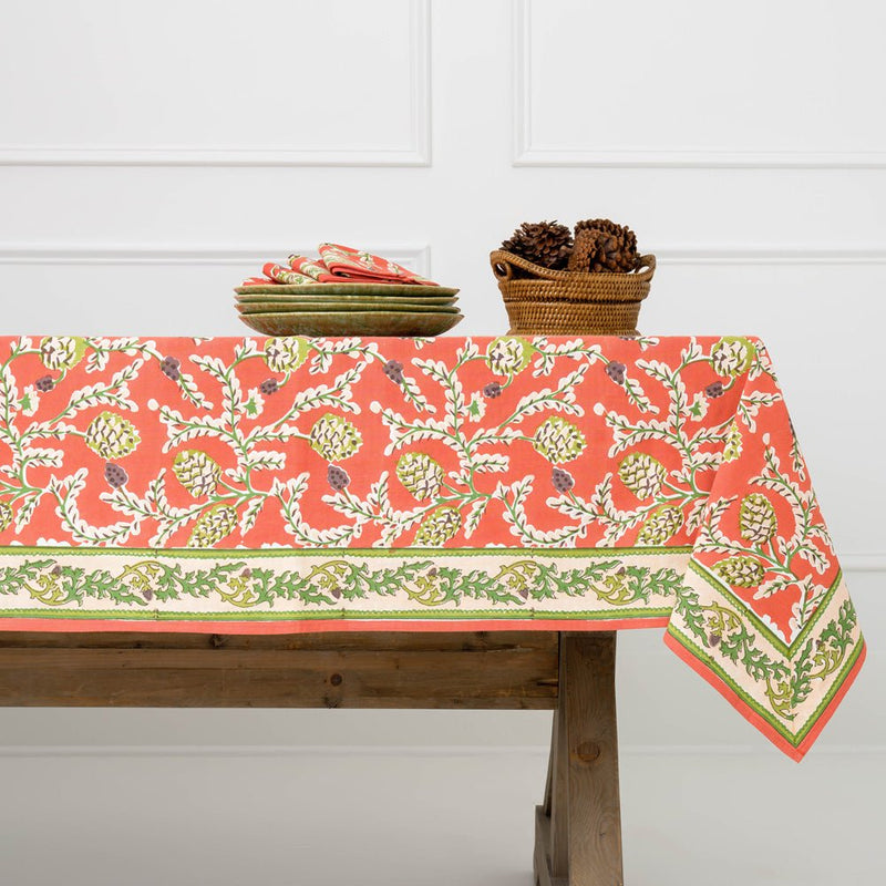 Harvest Pinecone Tablecloth — 55x55