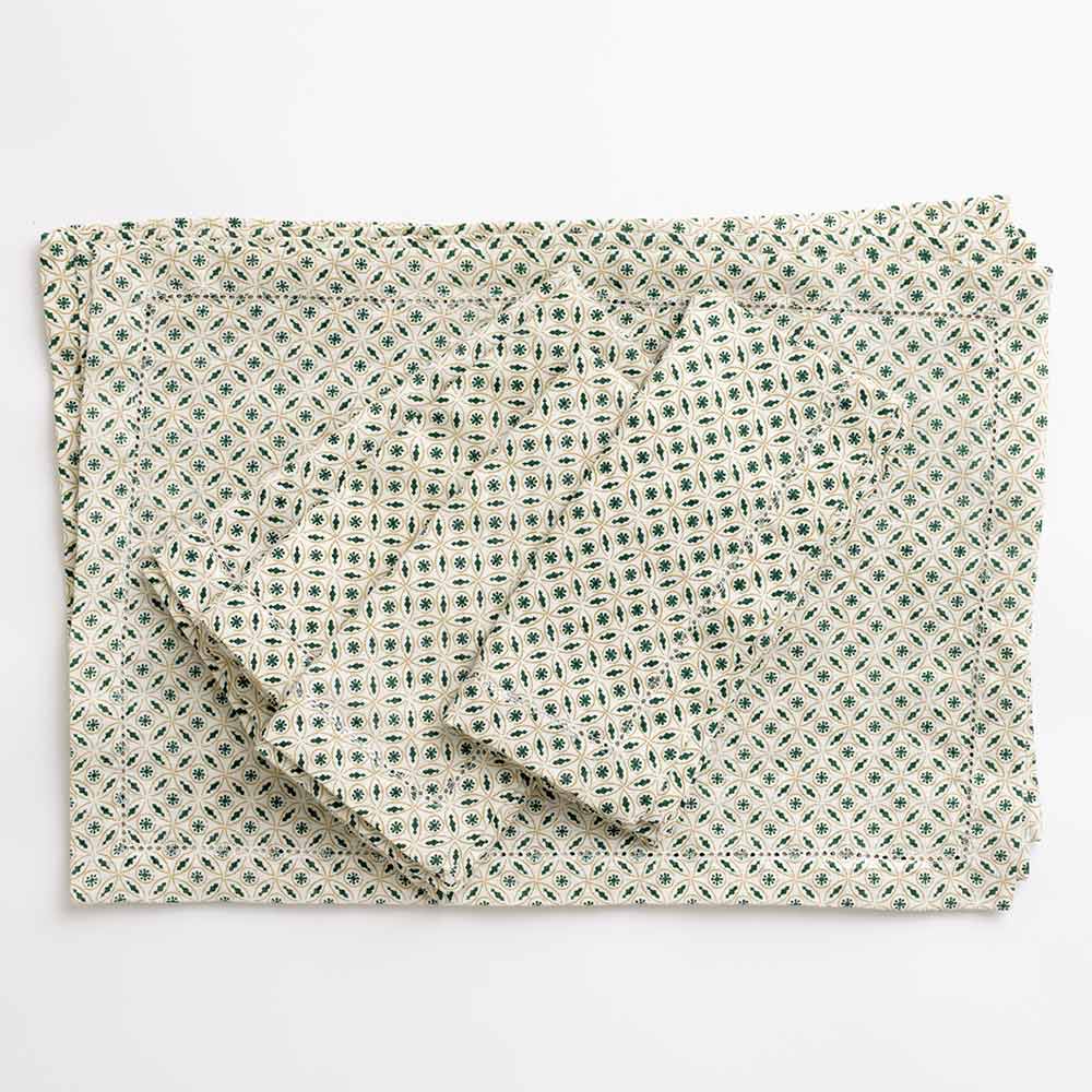 India Hicks Home Hunter Green Tea Time Placemat | Set of 4