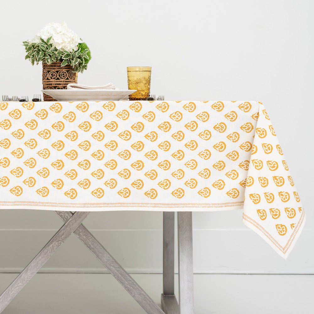 India Hicks Home Carnation Golden Tablecloth