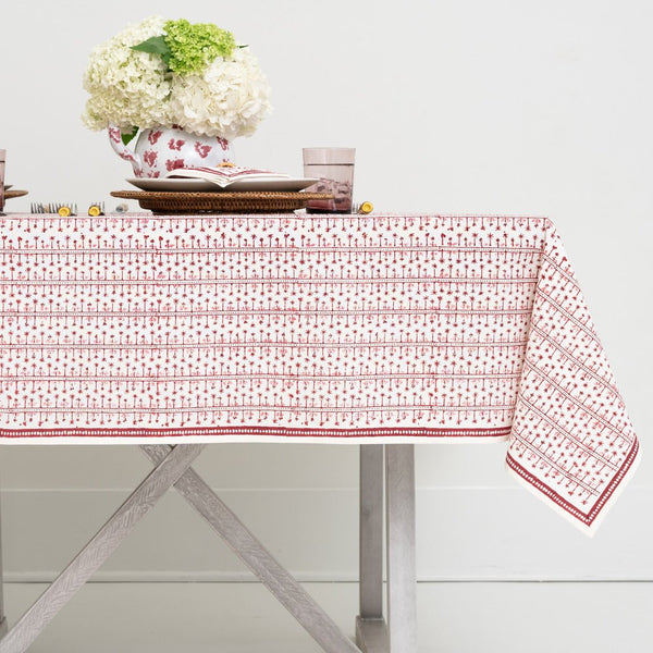 India Hicks Home Palm Avenue Blush Tablecloth