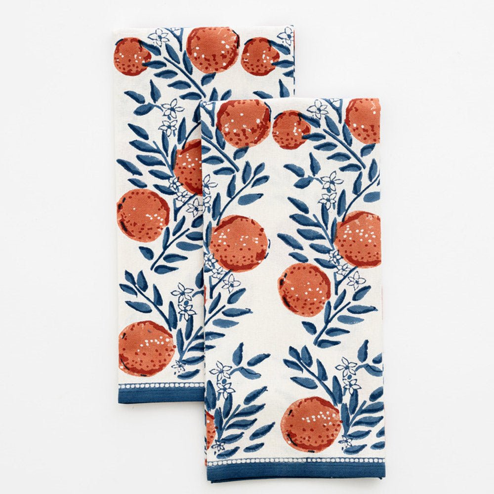 Poppies Red blu Kitchen Tea Towel