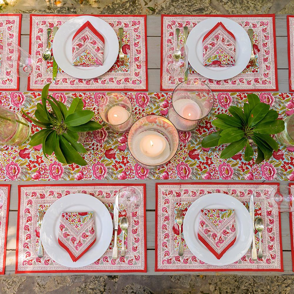 Wildflower Garden Placemat with matching napkins