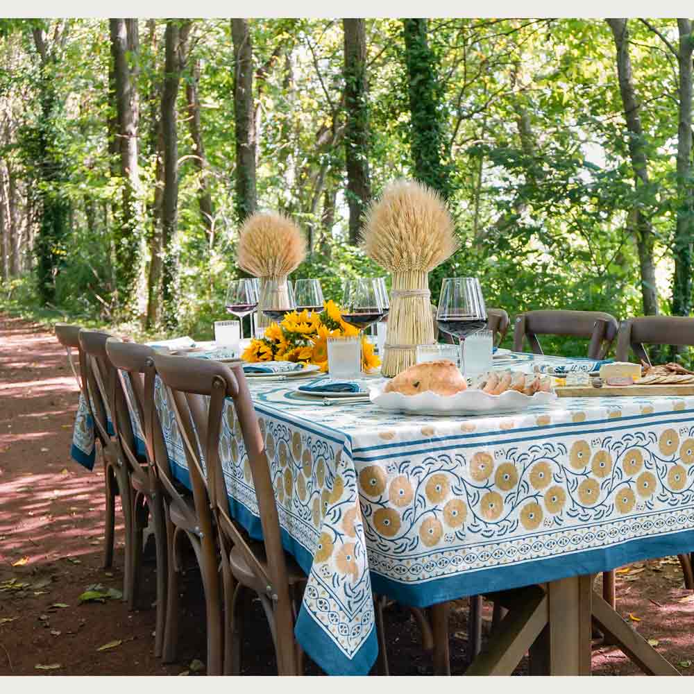 Dinner table in the woods. 