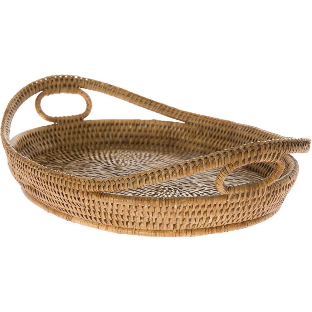 Woven Rattan Serving Tray